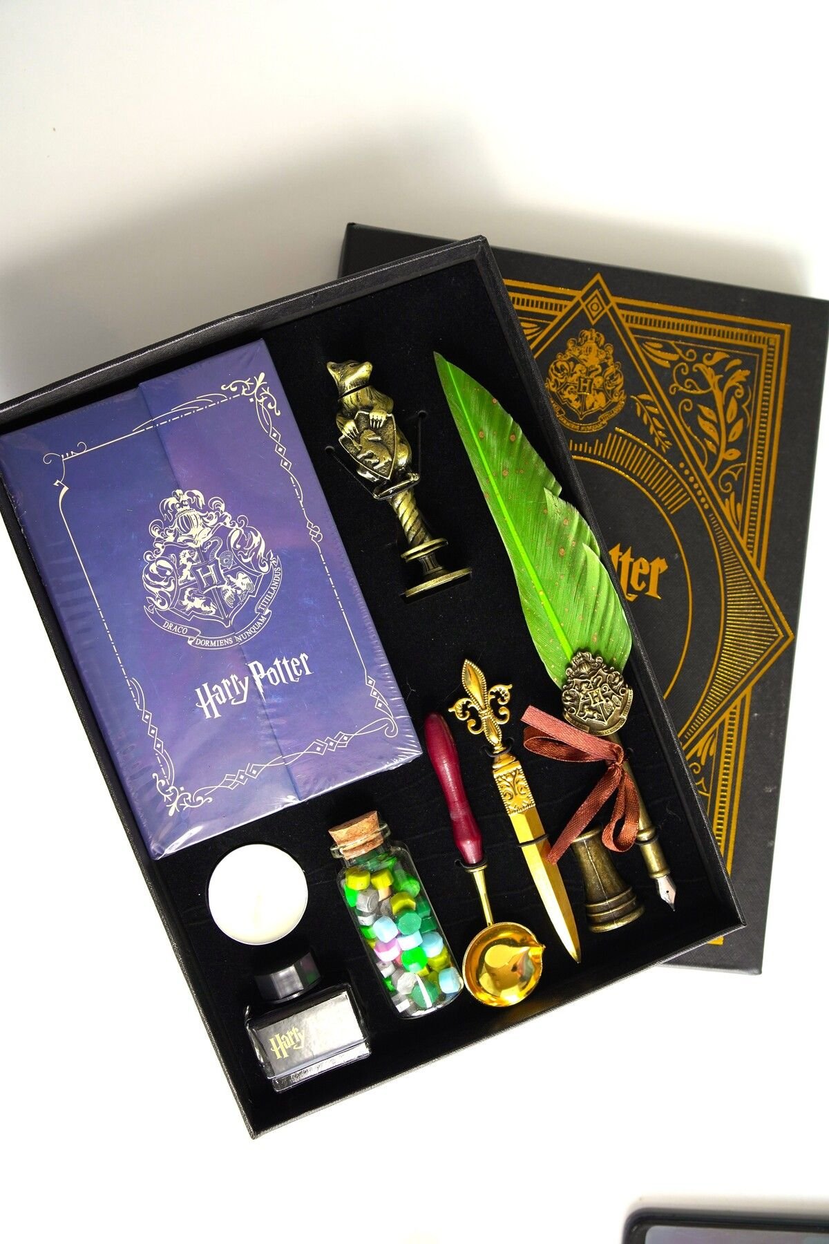 Divit Seti Harry Potter Temalı ( Defterli / Balmumu Mühürlü / 5x Yedek Uçlu )