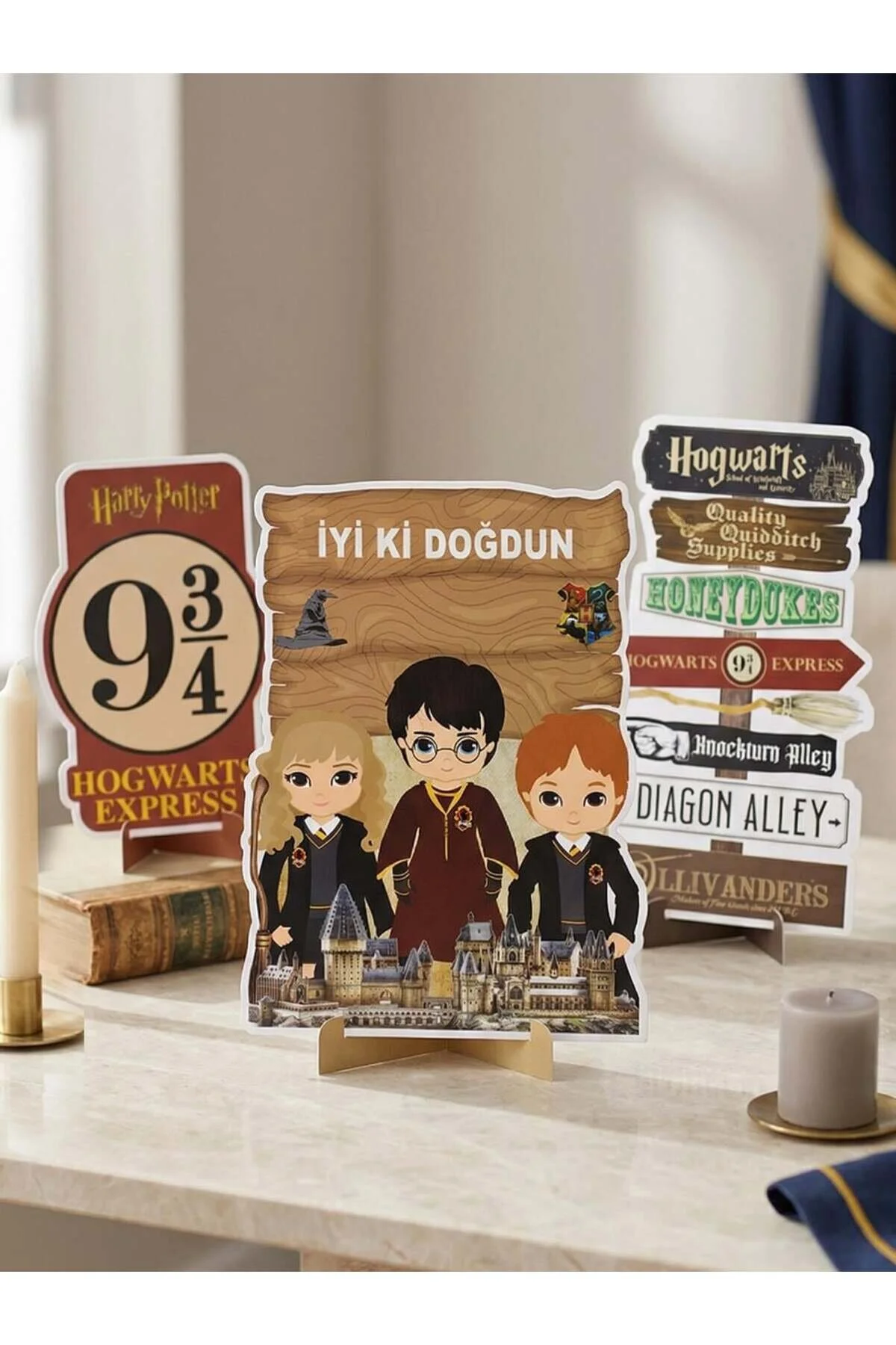 Harry Potter Temalı Dekoratif Masaüstü Pano Set 3´li
