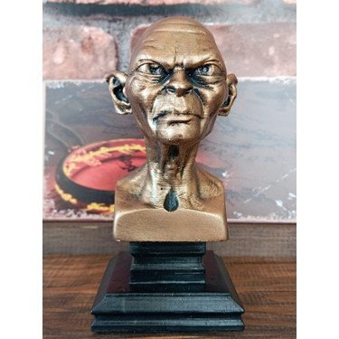 Lord of the Rings Gollum Büst El Yapımı Polyester Biblo 14cm