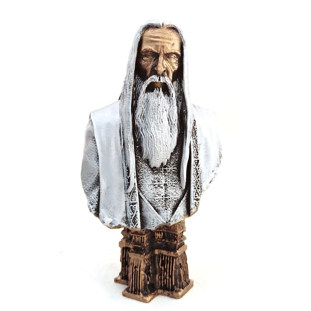 Lord of the Rings Saruman Büst El Yapımı Polyester Biblo 10cm