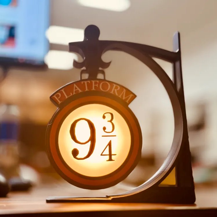 Harry Potter 9 3/4 3D Print Gece Lambası