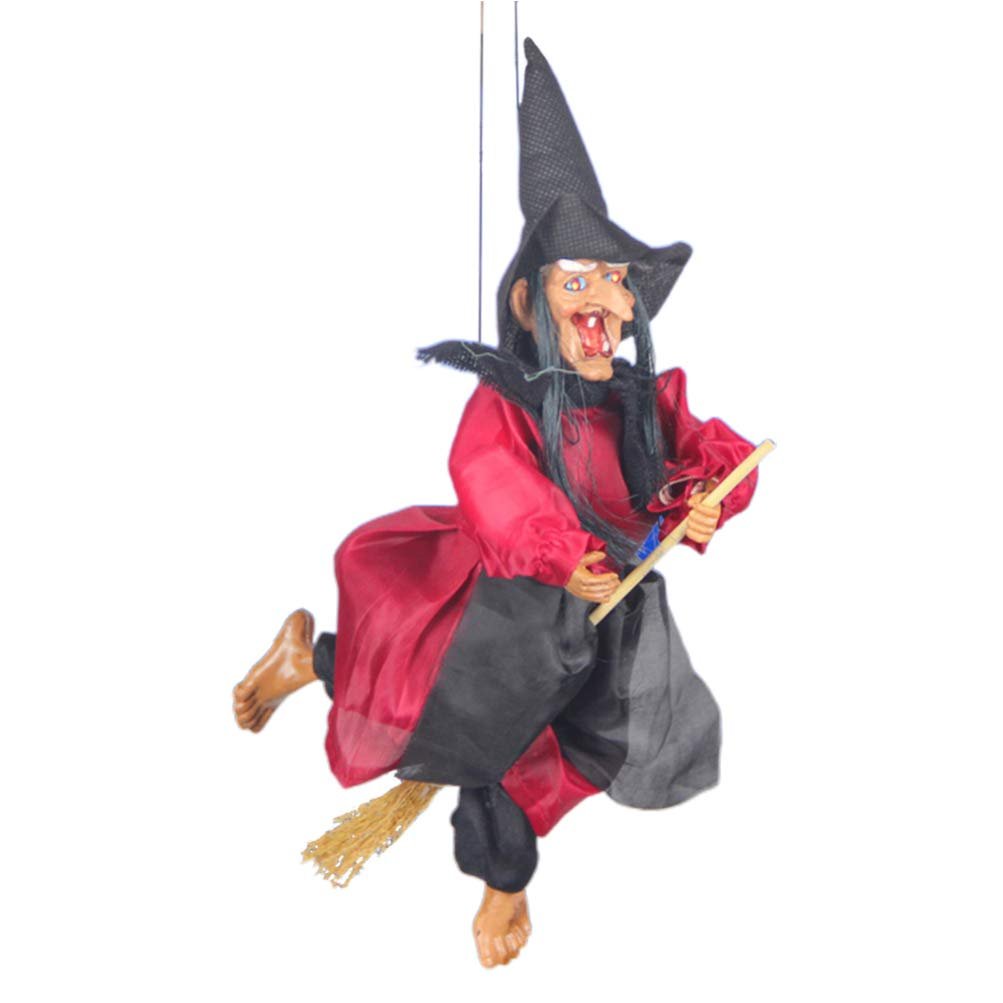 Halloween Dekoratif Sensörlü Uçan Cadı