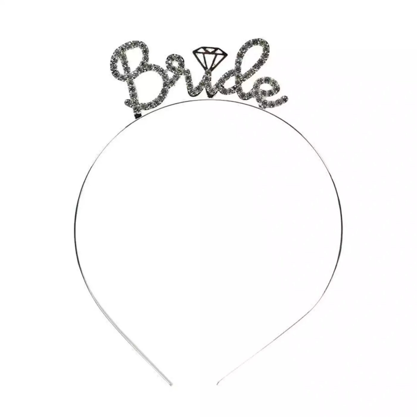 Metal Taç Taşlı Süslü Silver ´Bride´