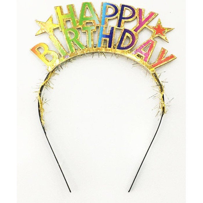 Metal Taç Renkli ´Happy Birthday´