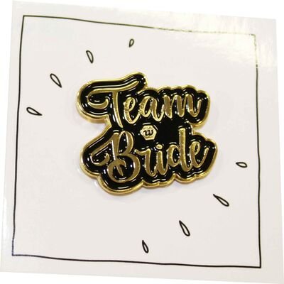 Metal Rozet Gold ´Team Bride´