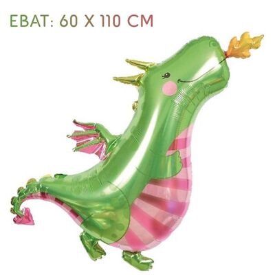 Helyum Folyo Balon Yeşil Ejderha 40"