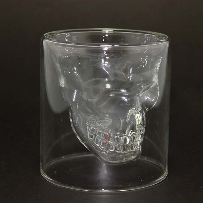Doomed Şeffaf Kurukafa Viski Bardağı 150ml