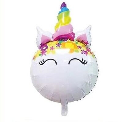 Helyum Folyo Balon Unicorn Eyelash Flower Foil Boynuzlu 36"