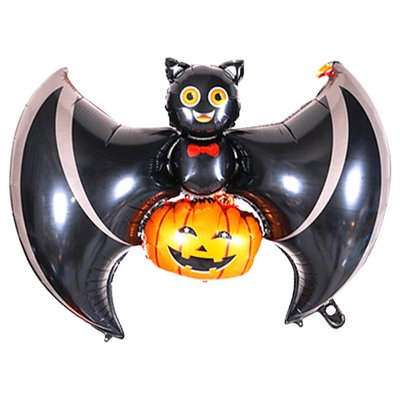 Halloween Helyum Folyo Balon Balkabaklı Yarasa 103x62cm 32"