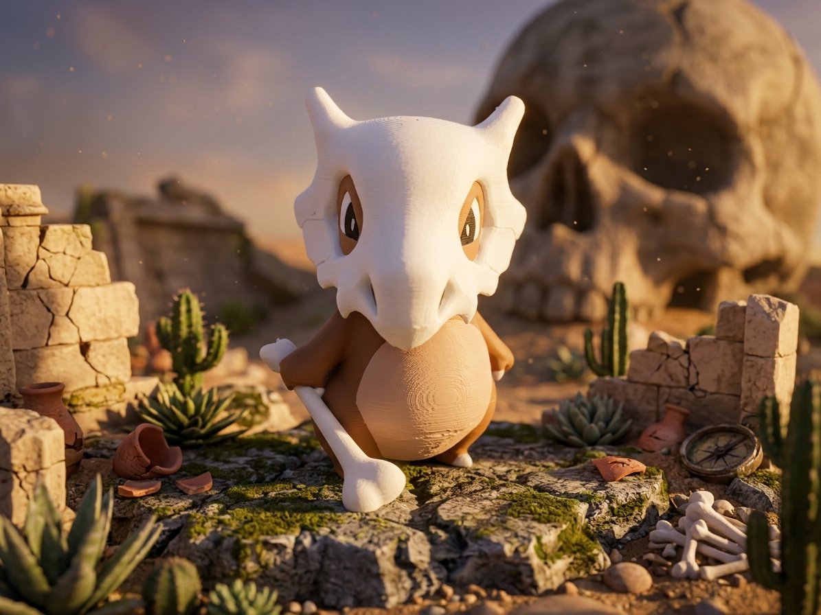 Pokemon 3D Print Biblo Cubone 10cm