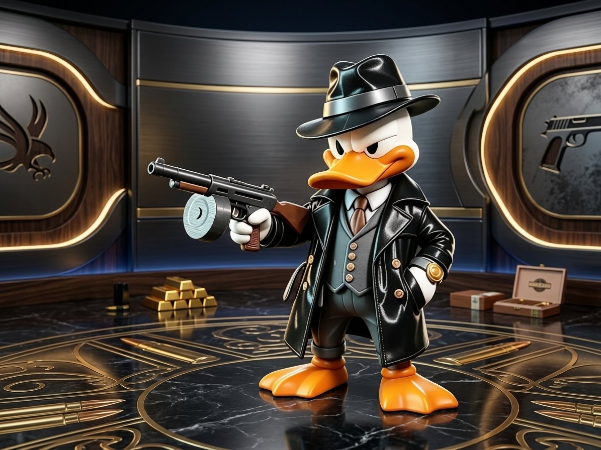 Disney 3D Print Gangster Style 23cm Donald Duck