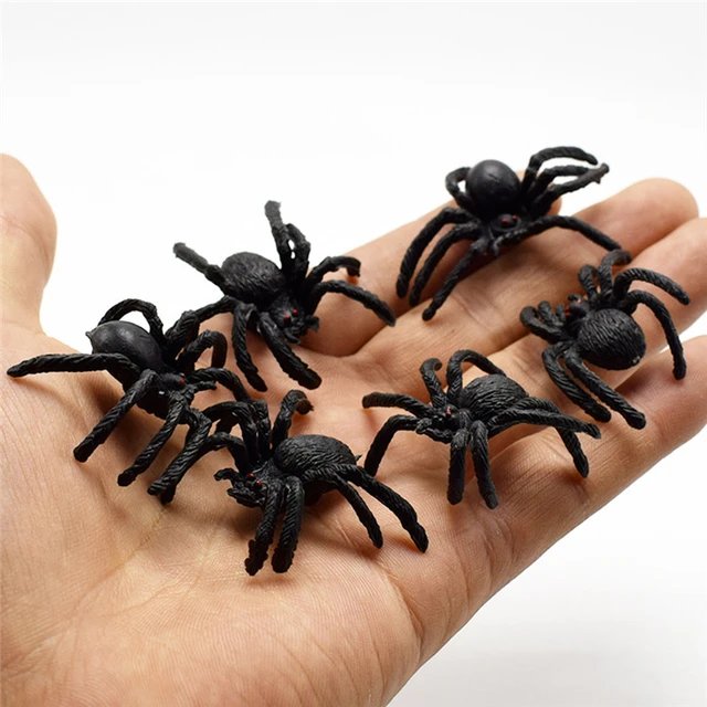 Halloween Dekoratif Örümcek 4cm 5 Adet