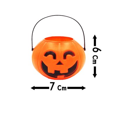 Halloween Dekoratif Mumluk Balkabağı Turuncu 6´lı Paket 6cm