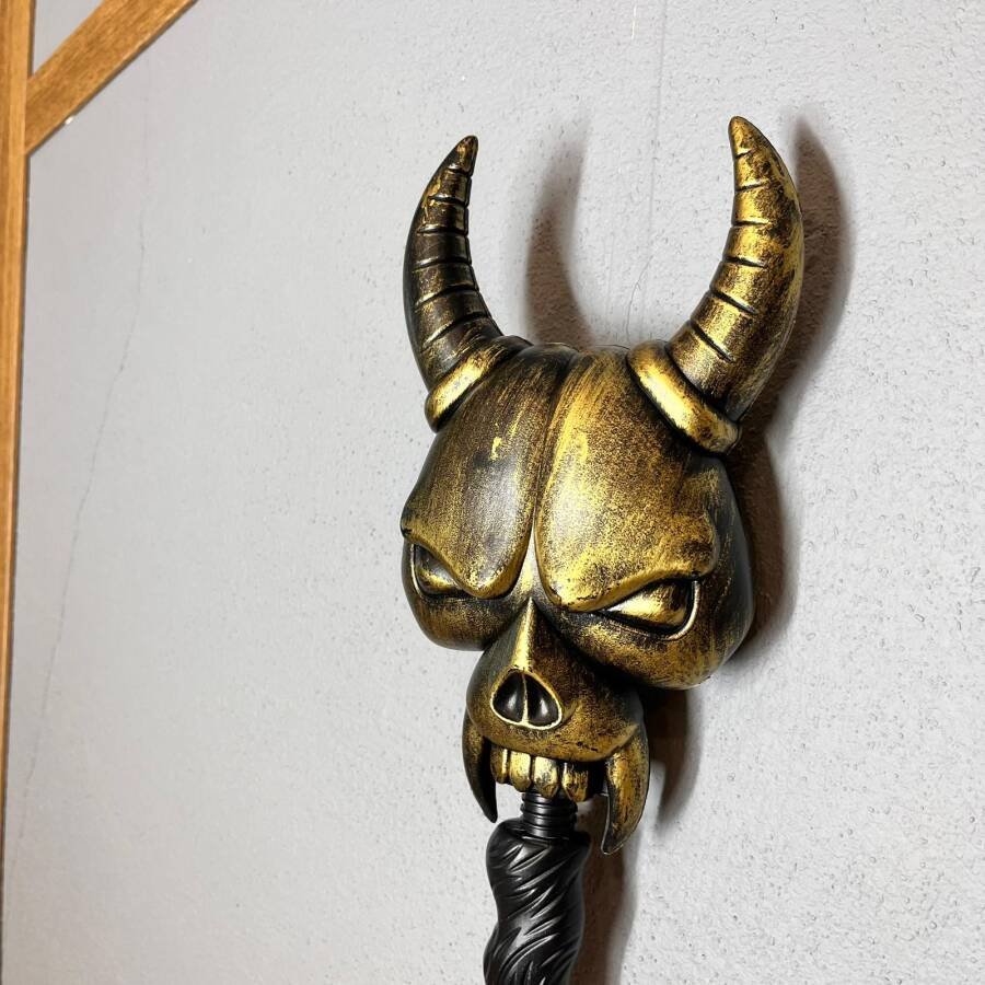 Halloween Aksesuar Kabartmalı Behemot Asa 62cm