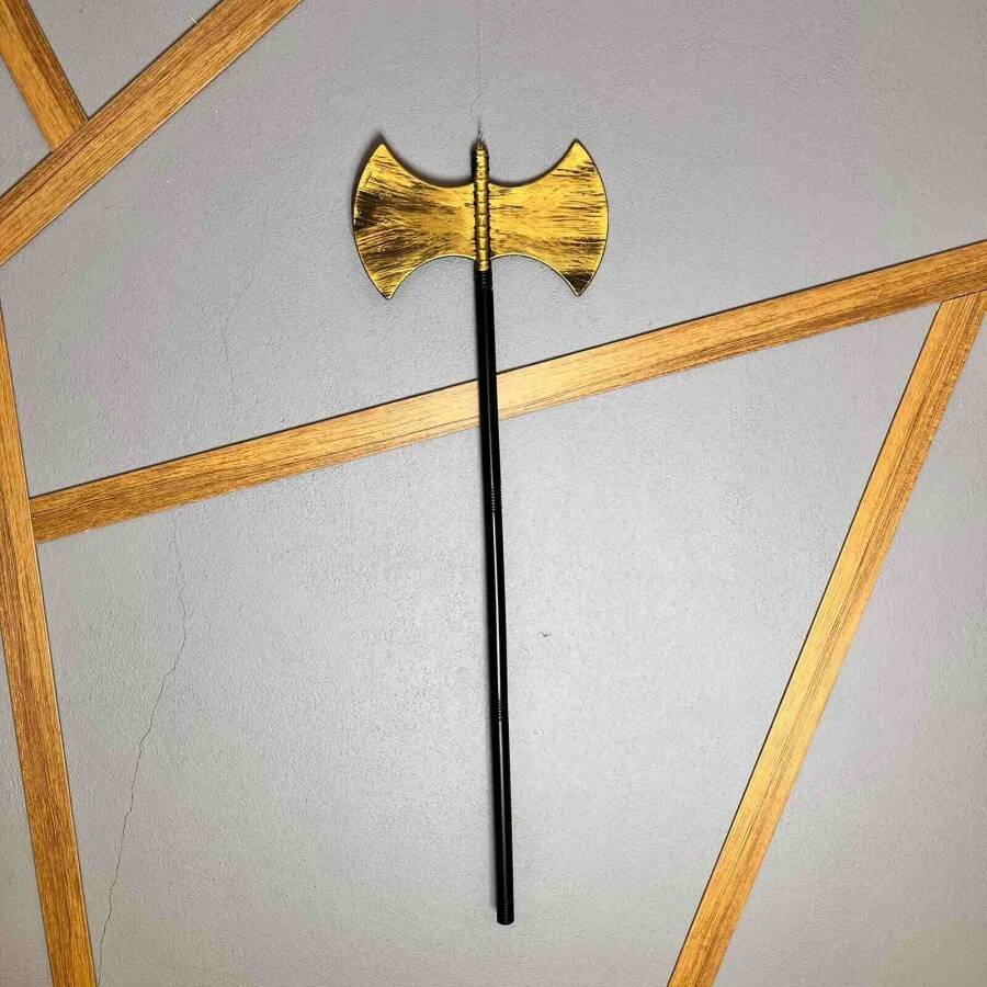 Halloween Aksesuar Eskitme Çift Taraflı Balta 100cm