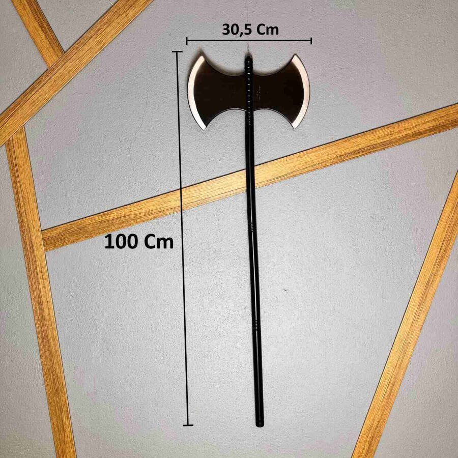 Halloween Aksesuar Çift Taraflı Balta 100cm