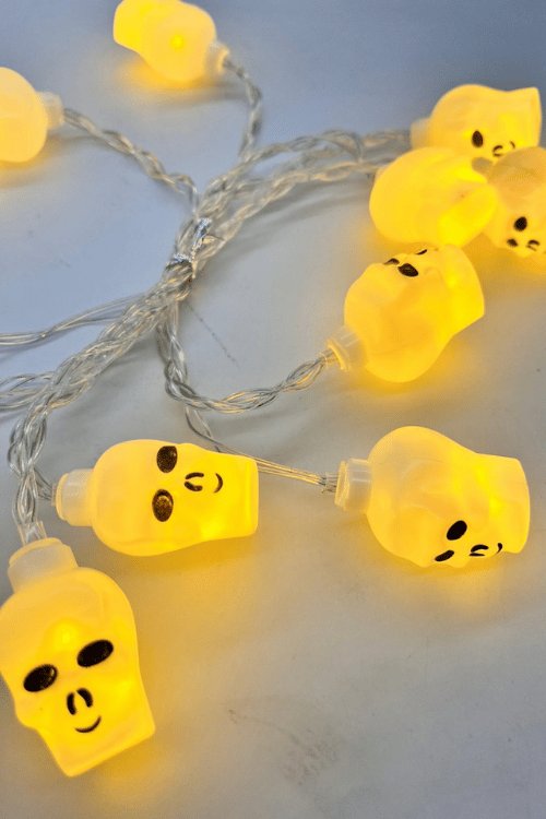 Halloween Dekoratif Led 10´lu Pilli Kurukafa 2 Metre