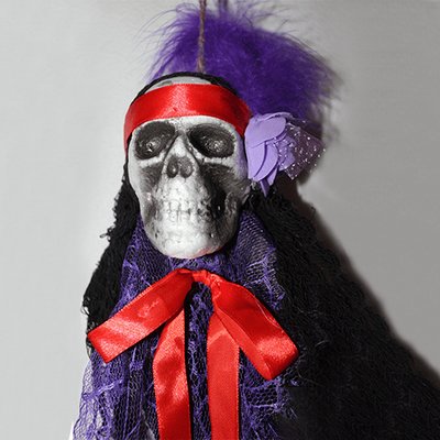 Halloween Dekoratif İskelet Korkuluk 60cm Tüllü