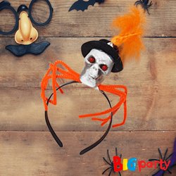 Halloween Taç Tüylü Kurukafa