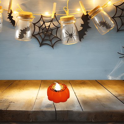 Halloween Dekoratif Led Balkabağı Mum Tea Light