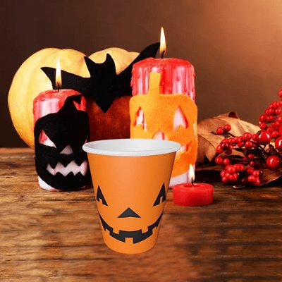 Halloween Tasarımlı Karton Bardak 220ml 8 Adet