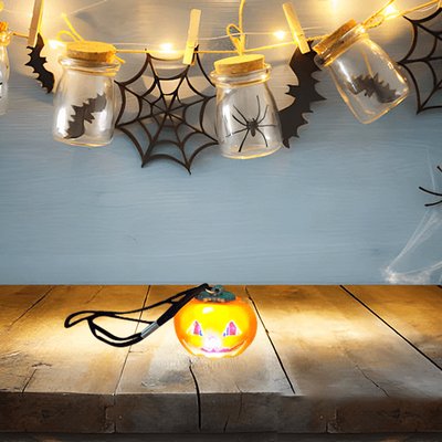 Halloween Kostüm Işıklı Balkabağı Kolye