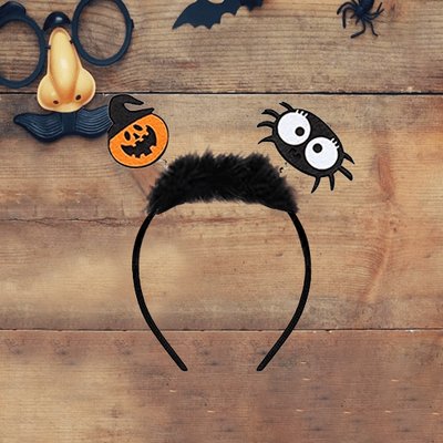 Halloween Taç Tüylü Örümcek & Balkabağı