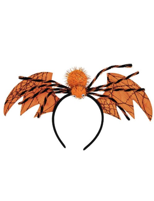 Halloween Taç Yarasa Kanatlı Simli Örümcek