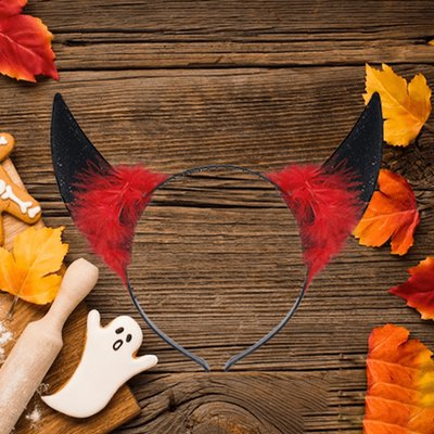 Halloween Taç Şeytan Tüylü