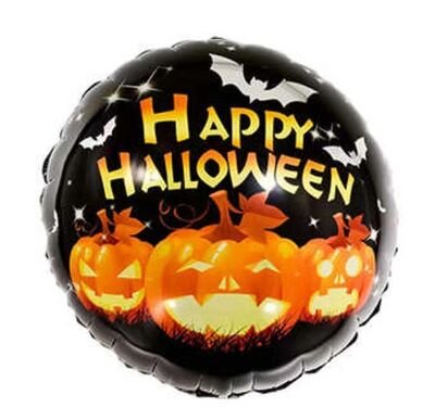 Halloween Helyum Folyo Balon 3´lü Balkabağı 45x45cm 18"