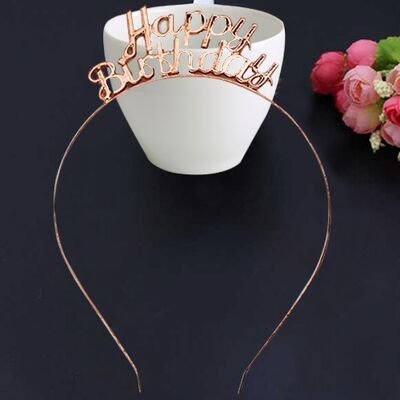 Metal Taç Rose Gold ´Happy Birthday´