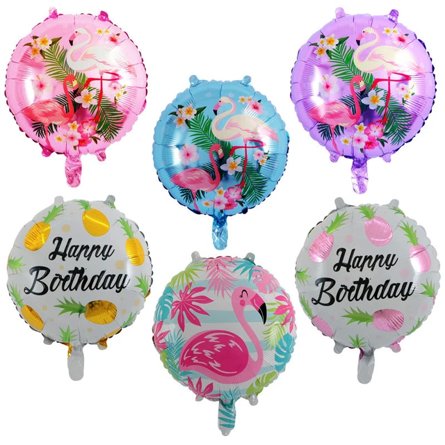 Helyum Folyo Balon Flamingo Yuvarlak 18"
