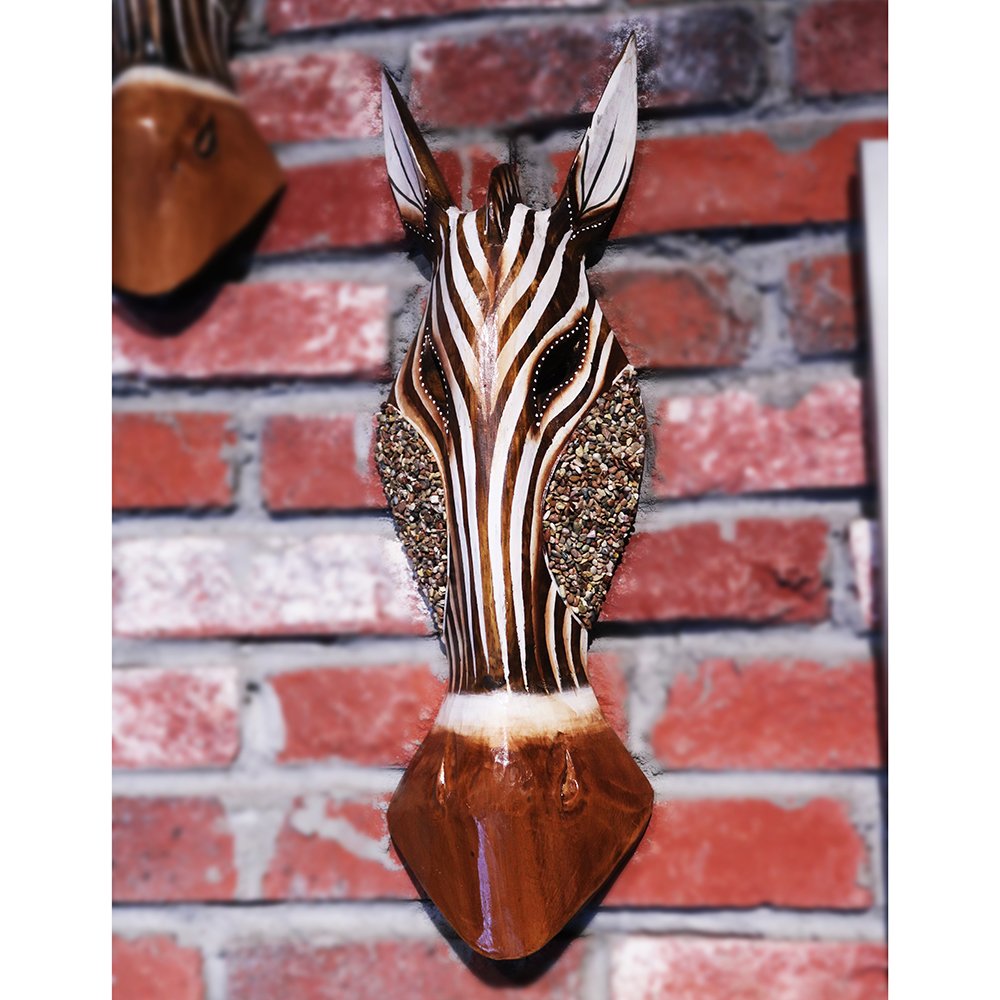 Ahşap Mask Duvar Süsü ´Zürafa´