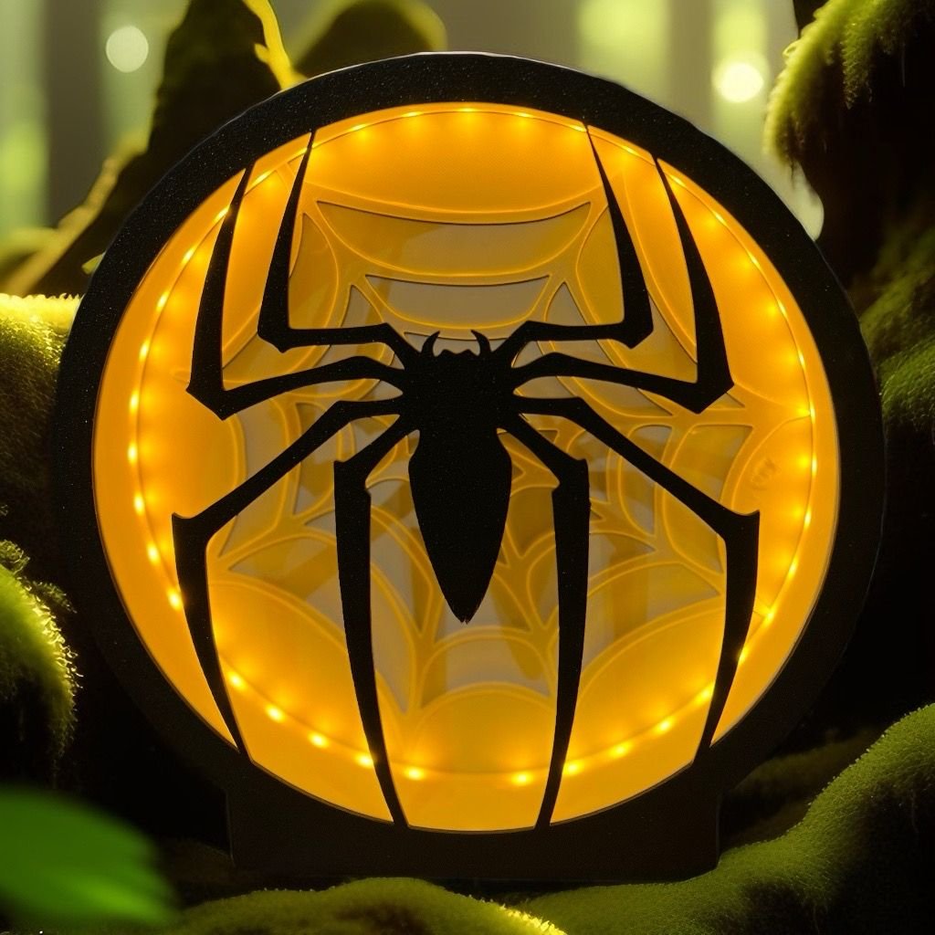 Avengers Spiderman Daire Gece Lambası 24cm
