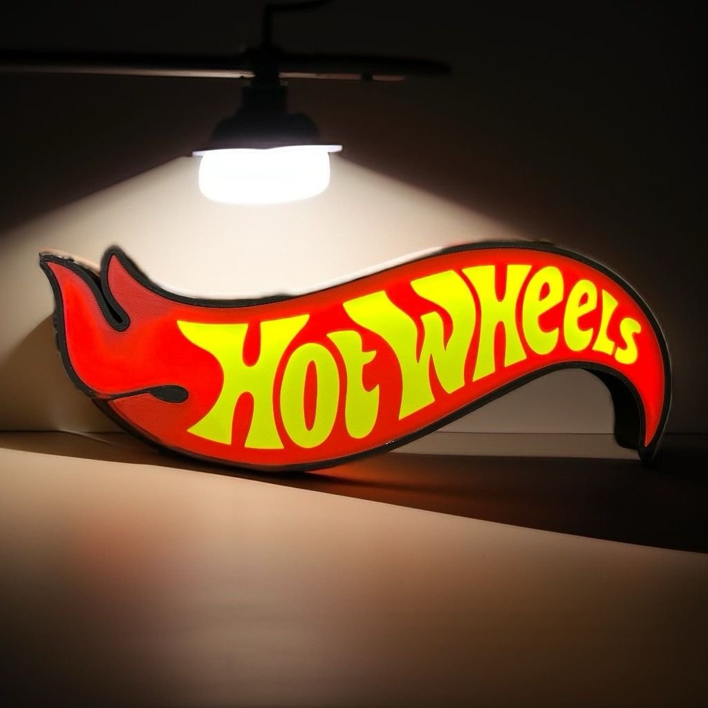 Hot Wheels Logo Gece Lambası 30cm