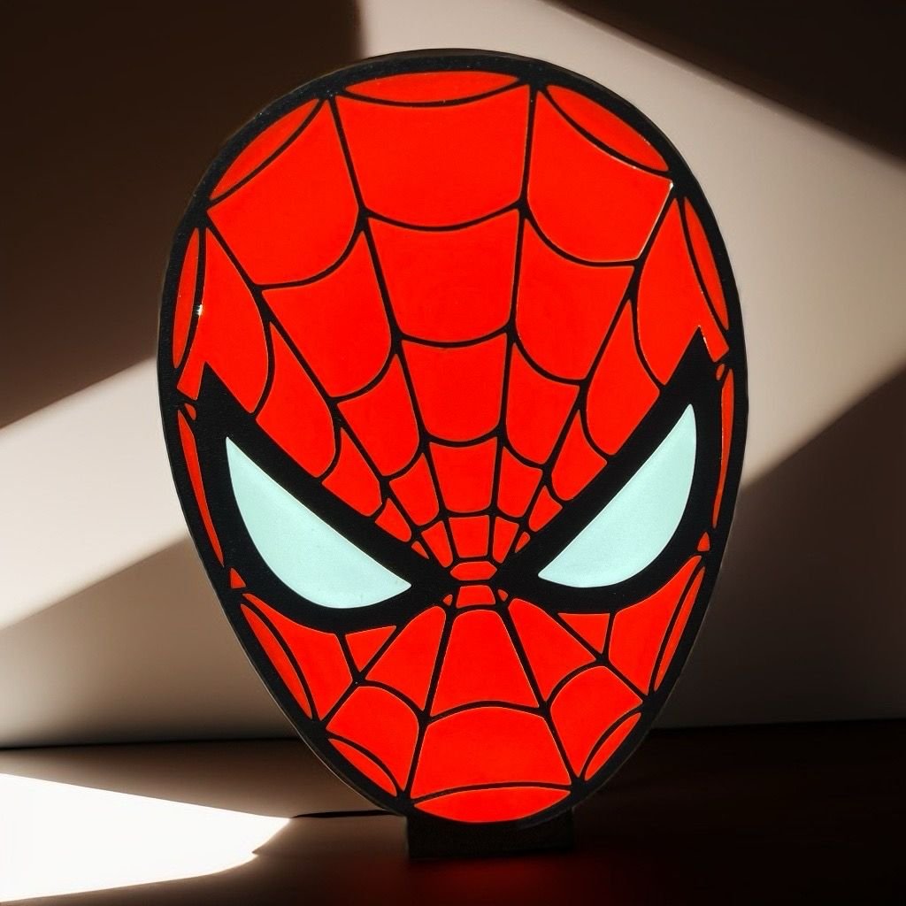 Spiderman Maske Gece Lambası 26cm