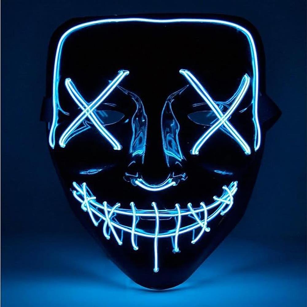 Plastik Maske ´Neon Işıklı V for Vandetta´