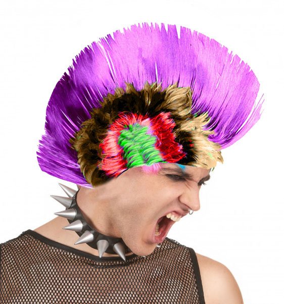Mohican Mohawk Punk Peruk ´Karışık´