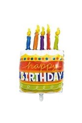 Helyum Folyo Balon Mumlu Pasta 34"