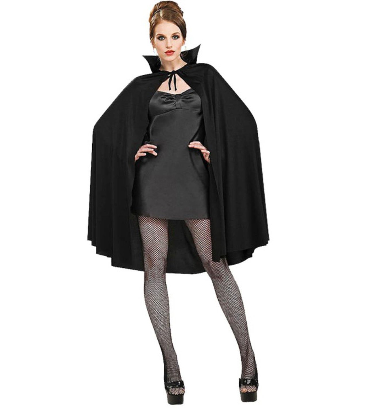Halloween Kostüm Pelerin 80cm (Siyah Yakalı)