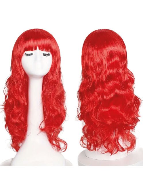 Uzun Peruk 60cm ´Kırmızı´