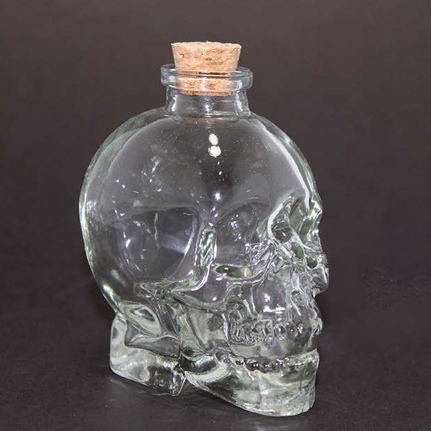 Skull Head Şeffaf Kurukafa Viski Şişesi Küçük