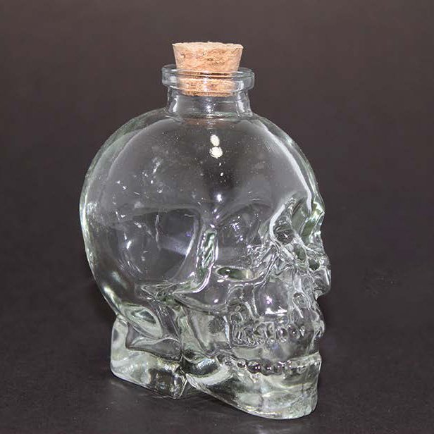 Skull Head Şeffaf Kurukafa Viski Şişesi Mini