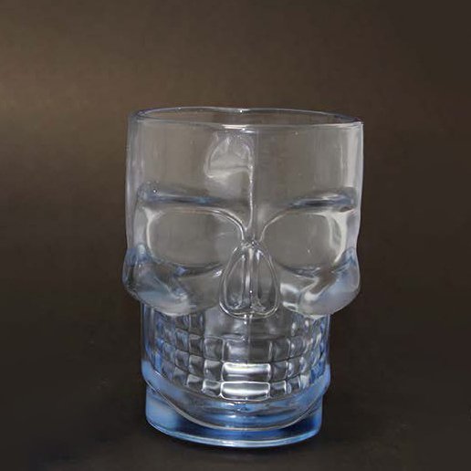 Skull Head 2´li Cam Kurukafa Bardak - Mavi