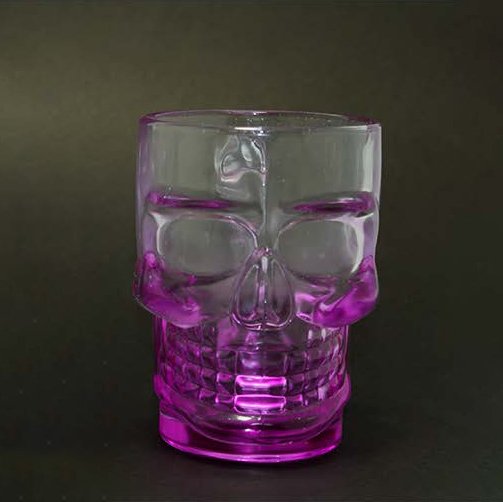Skull Head 2´li Cam Kurukafa Bardak - Pembe
