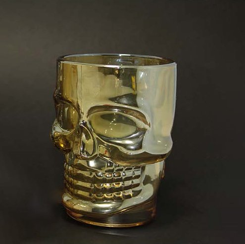 Skull Head 2´li Cam Kurukafa Bardak - Rose Gold