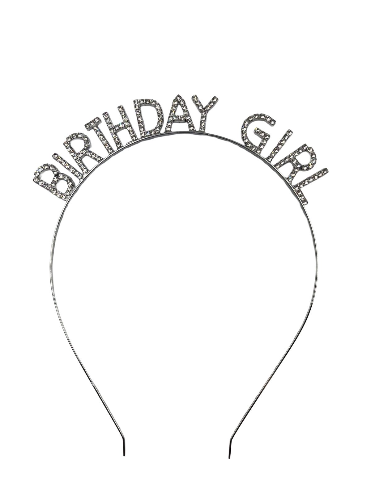 Metal Taç Taşlı Süslü Silver ´Birthday Girl´