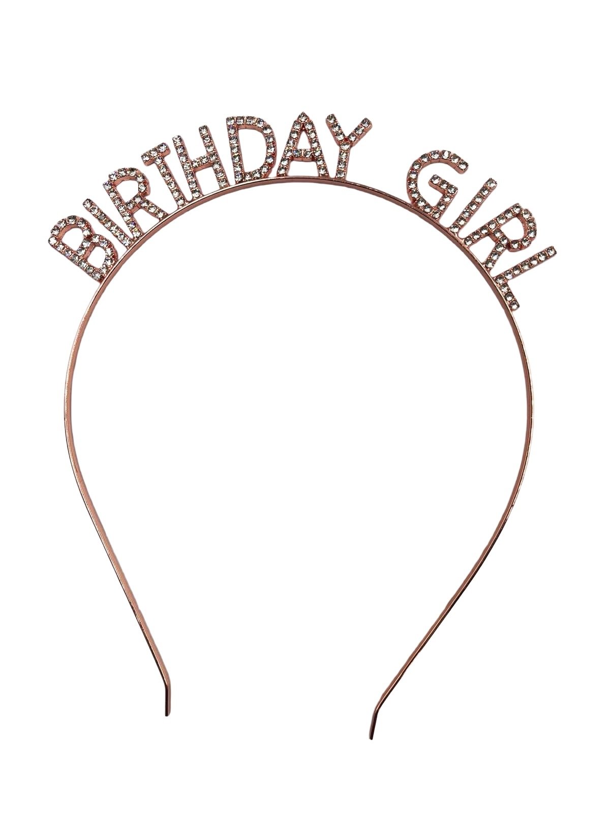 Metal Taç Taşlı Süslü Rose Gold ´Birthday Girl´