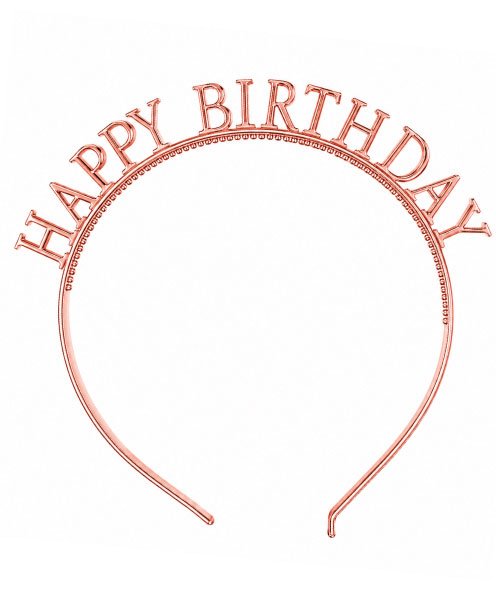 Plastik Taç Rose Gold ´Happy Birthday´