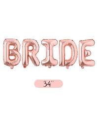 Helyum Folyo Balon Rose Gold ´BRIDE´ Set 34"